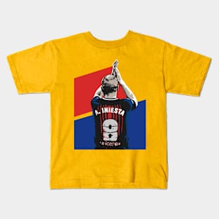 Andres Iniesta Colorful Pop Art Kids T-Shirt